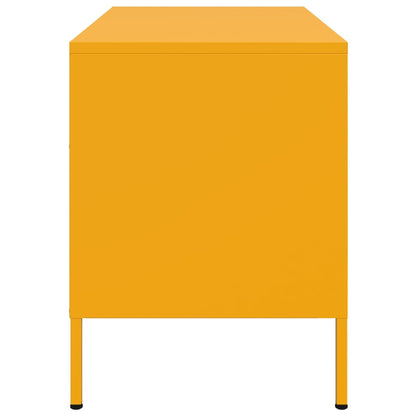 Tv-meubel 68x39x50,5 cm staal mosterdgeel