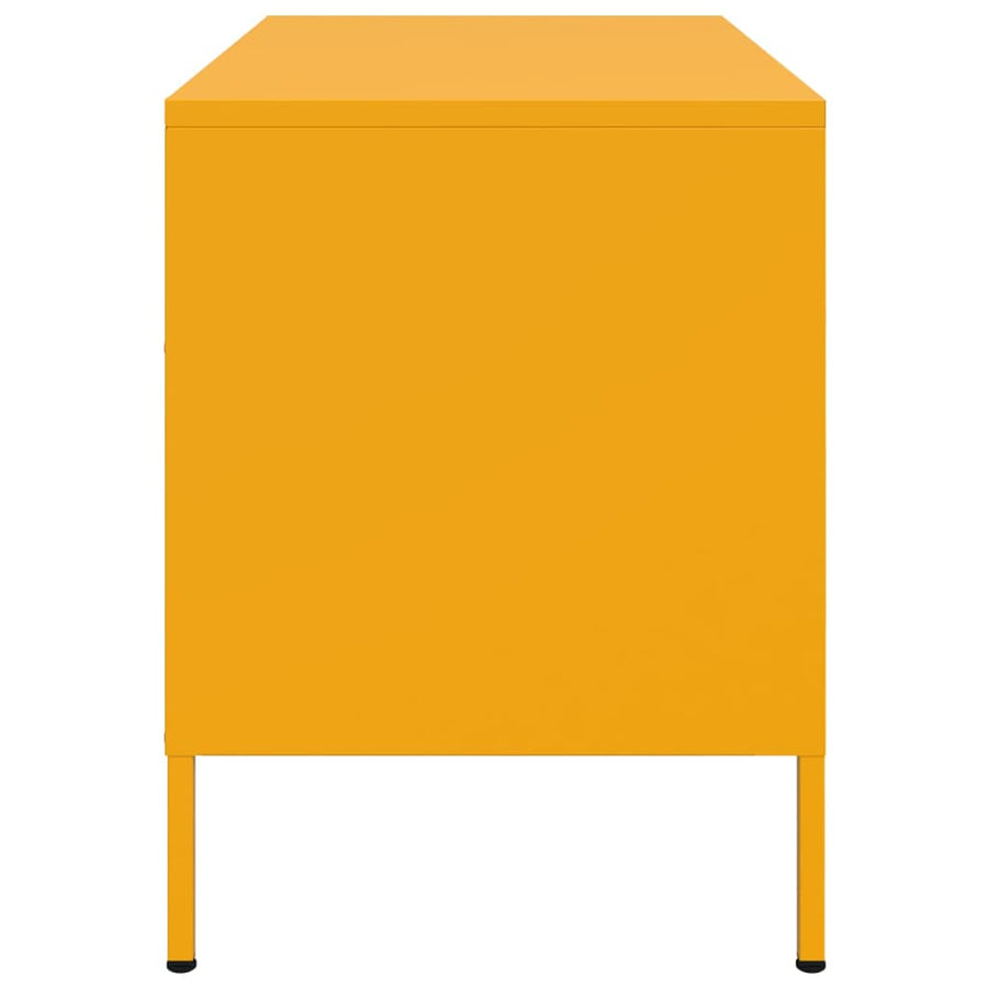 Tv-meubel 68x39x50,5 cm staal mosterdgeel