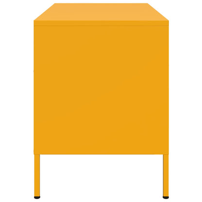Tv-meubelen 2 st 68x39x50,5 cm staal mosterdgeel