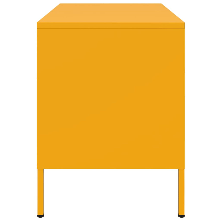 Tv-meubelen 2 st 68x39x50,5 cm staal mosterdgeel