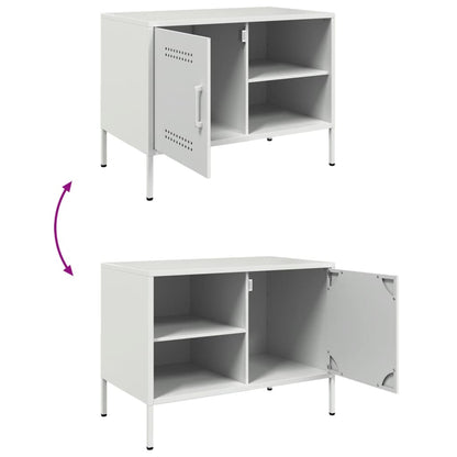 Tv-meubel 68x39x50,5 cm staal wit