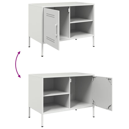 Tv-meubelen 2 st 68x39x50,5 cm staal wit
