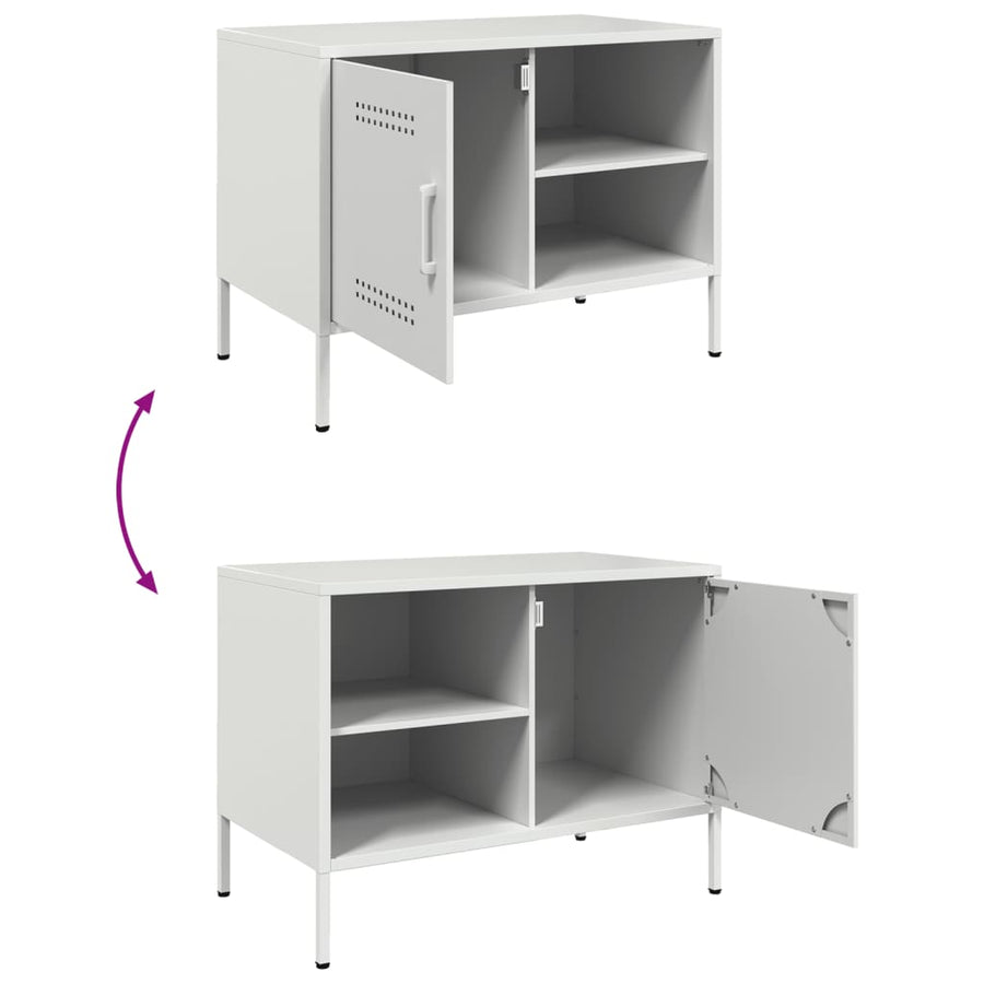 Tv-meubelen 2 st 68x39x50,5 cm staal wit