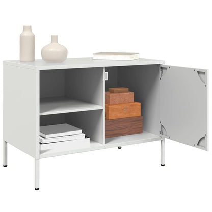 Tv-meubelen 2 st 68x39x50,5 cm staal wit