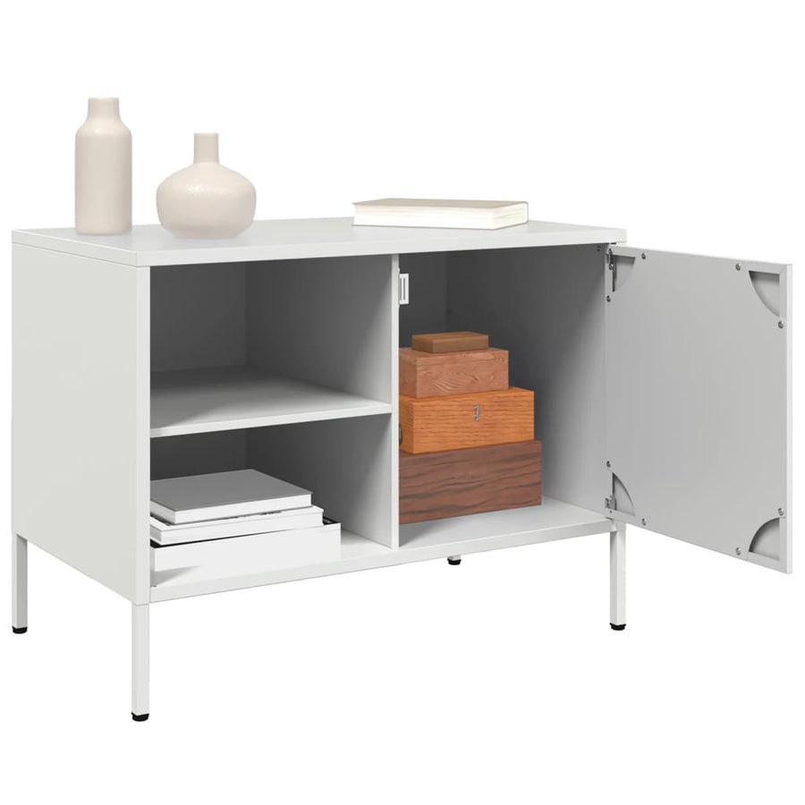 Tv-meubelen 2 st 68x39x50,5 cm staal wit