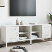 Tv-meubel 68x39x50,5 cm staal wit (2 stuks)