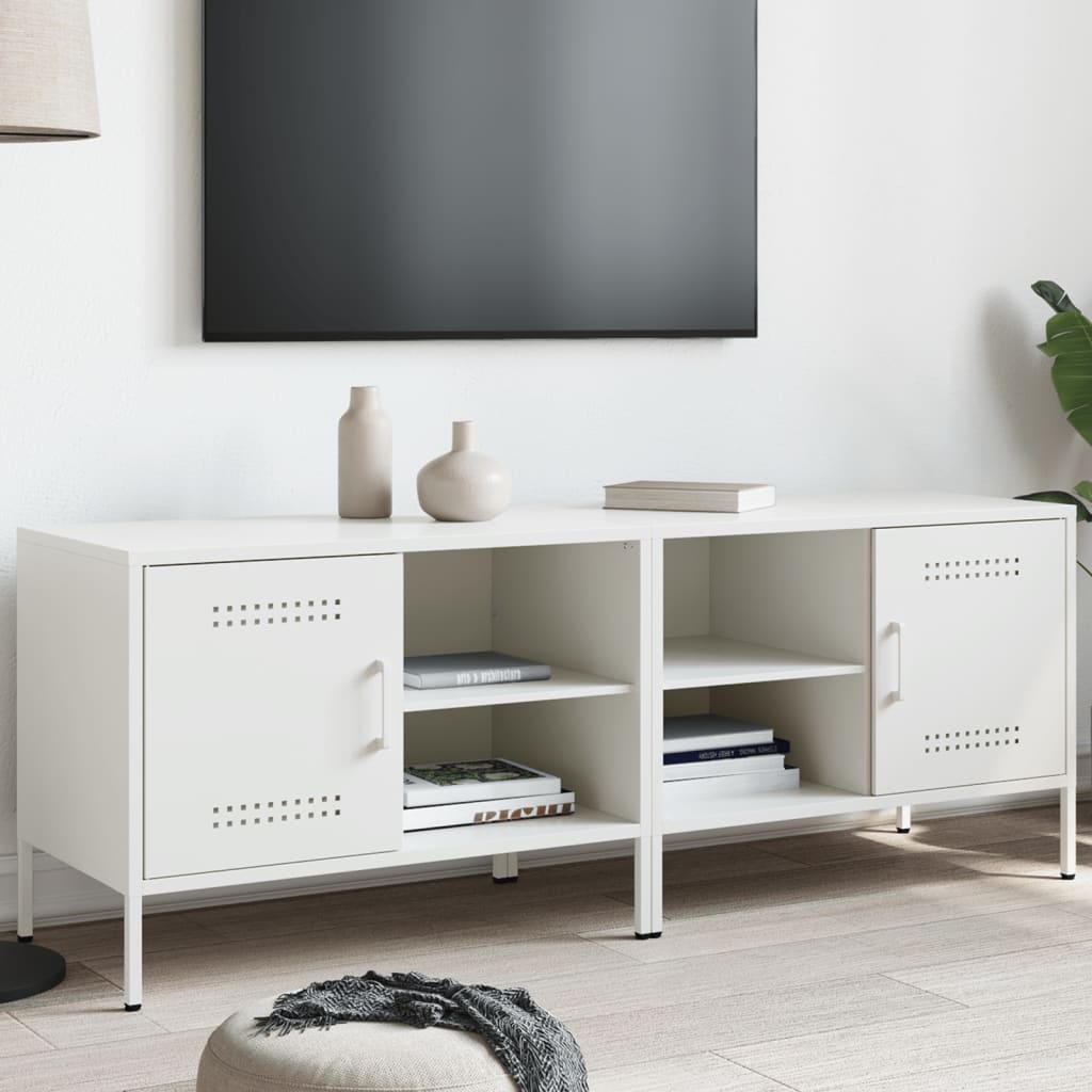Tv-meubelen 2 st 68x39x50,5 cm staal wit
