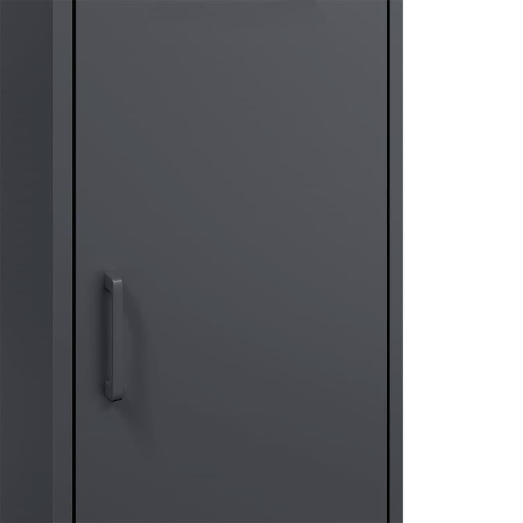 Hoge kast 36x39x113 cm staal antracietkleurig