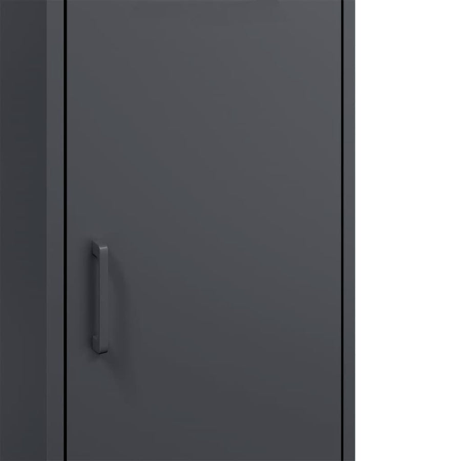 Hoge kast 36x39x113 cm staal antracietkleurig