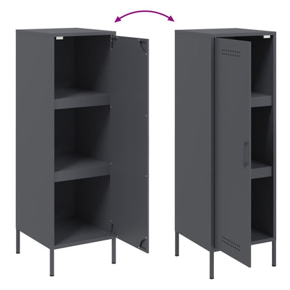 Hoge kast 36x39x113 cm staal antracietkleurig