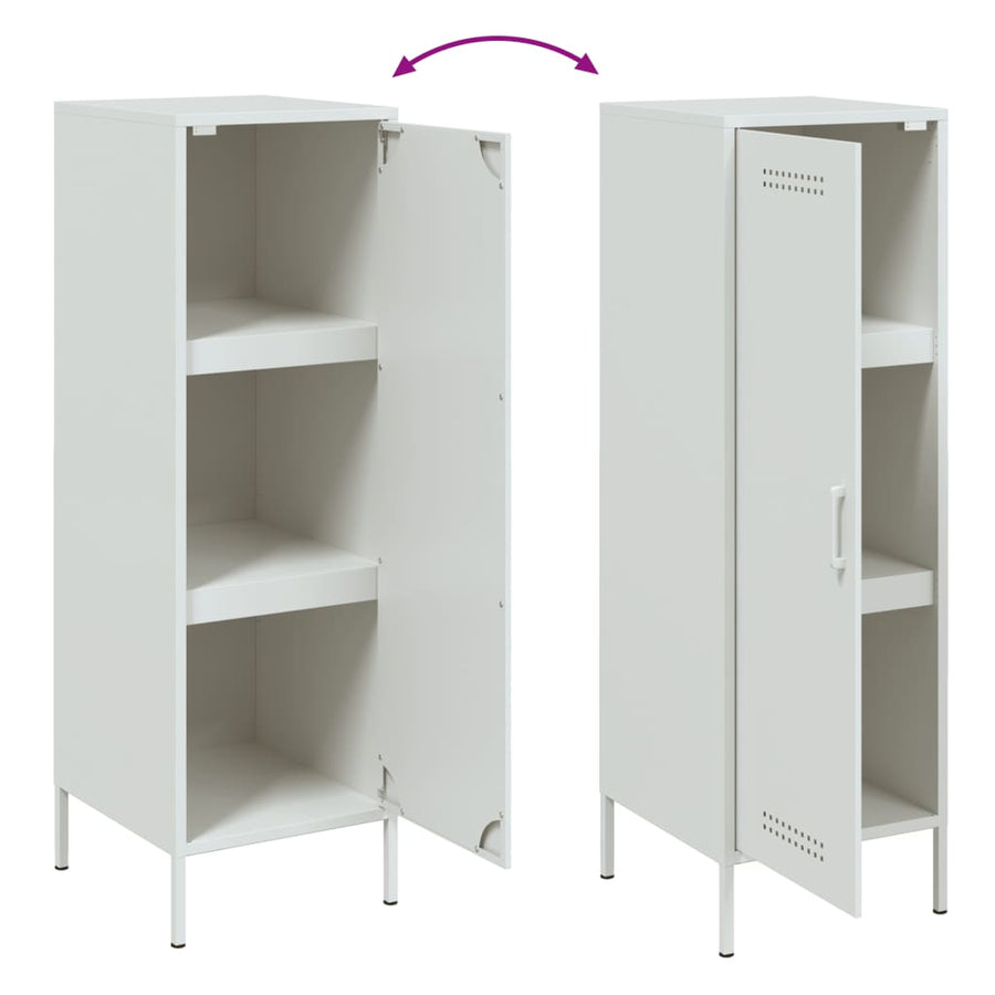 Hoge kast 36x39x113 cm staal wit