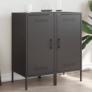 Dressoir 36x39x79 cm staal zwart (2 stuks)