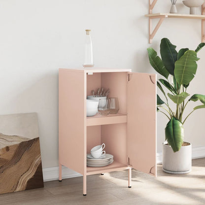 Dressoir 36x39x79 cm koudgewalst staal roze