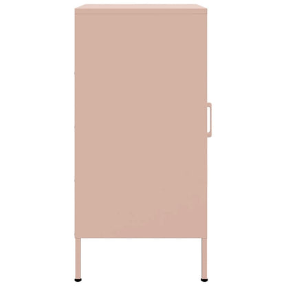 Dressoir 36x39x79 cm koudgewalst staal roze