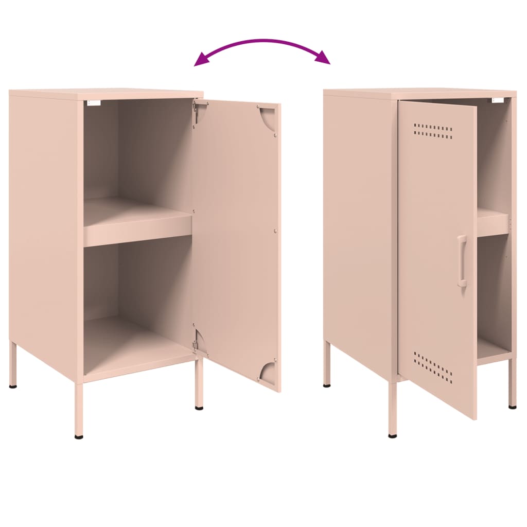 Dressoir 36x39x79 cm koudgewalst staal roze