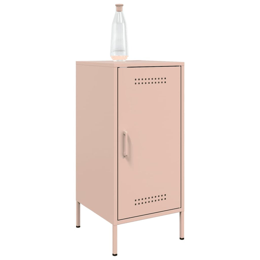 Dressoirs 2 st 36x39x79 cm koudgewalst staal roze