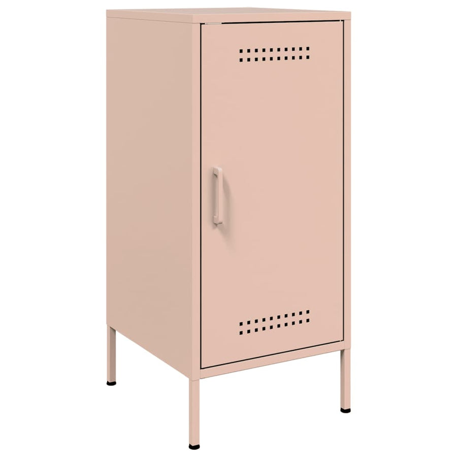 Dressoirs 2 st 36x39x79 cm koudgewalst staal roze