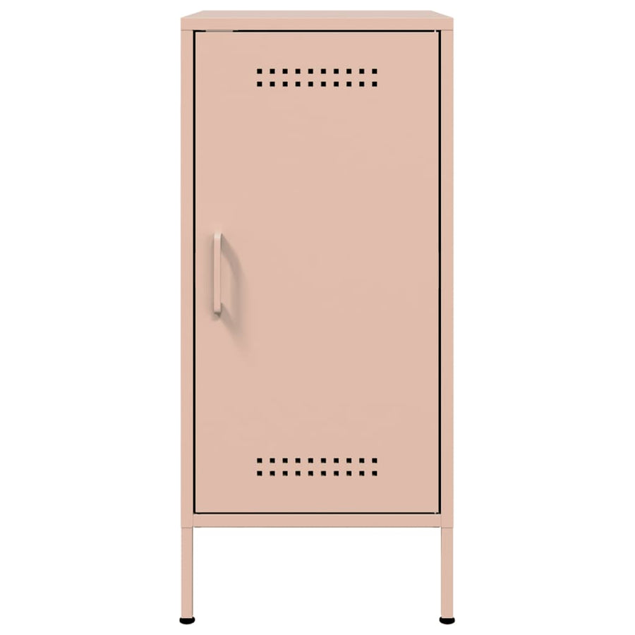 Dressoirs 2 st 36x39x79 cm koudgewalst staal roze
