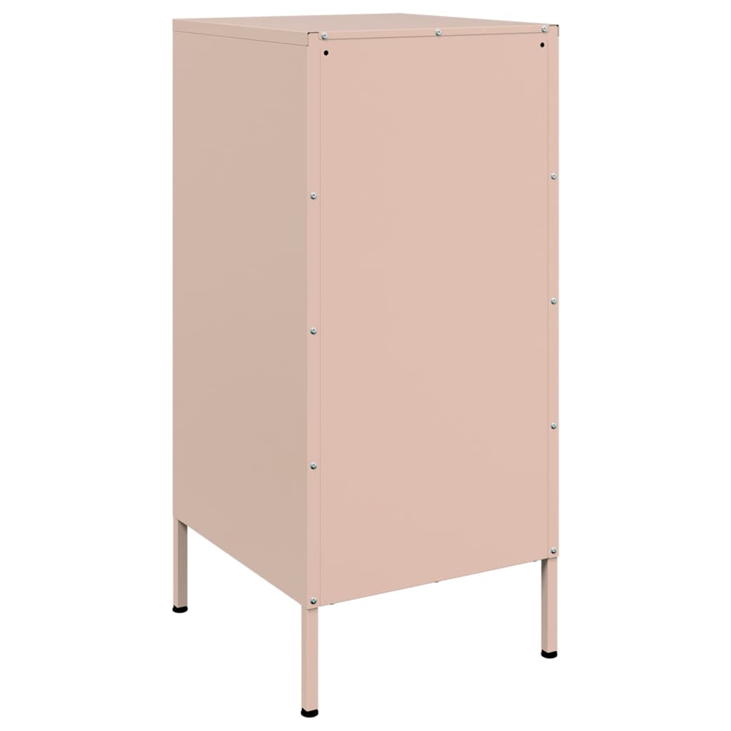 Dressoirs 2 st 36x39x79 cm koudgewalst staal roze