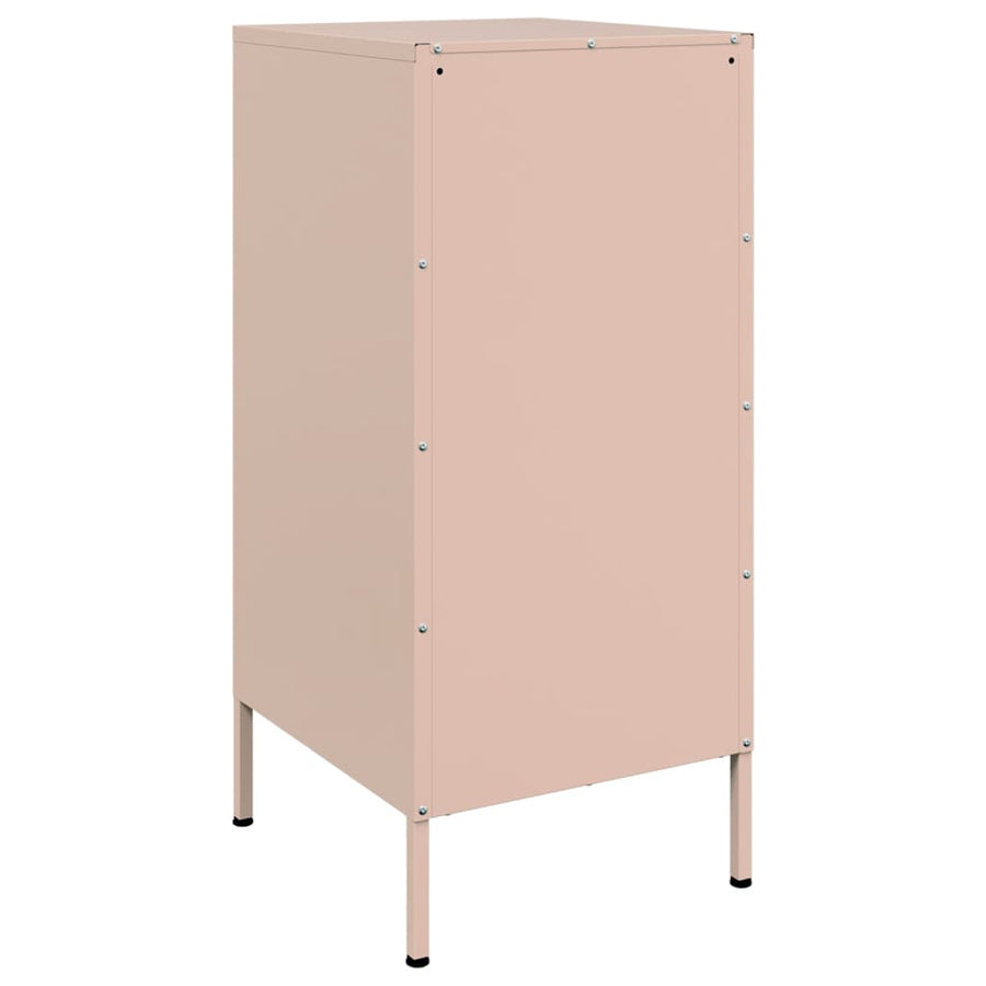 Dressoirs 2 st 36x39x79 cm koudgewalst staal roze