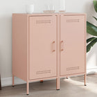 Sideboards 2 pcs 36x39x79 cm steel pink
