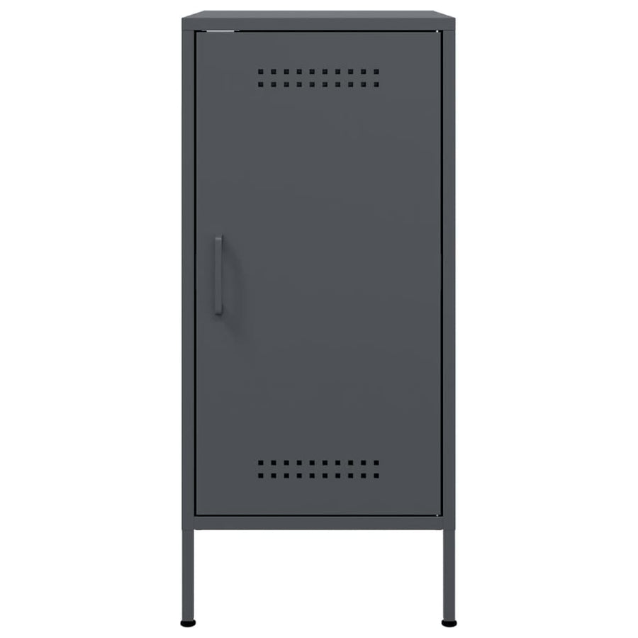Dressoir 36x39x79 cm koudgewalst staal antracietkleurig