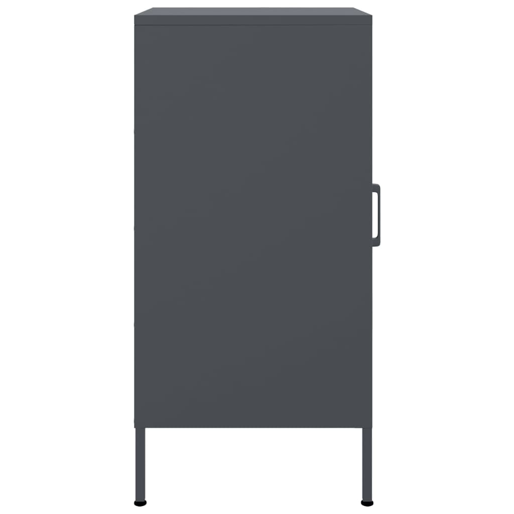 Dressoir 36x39x79 cm koudgewalst staal antracietkleurig