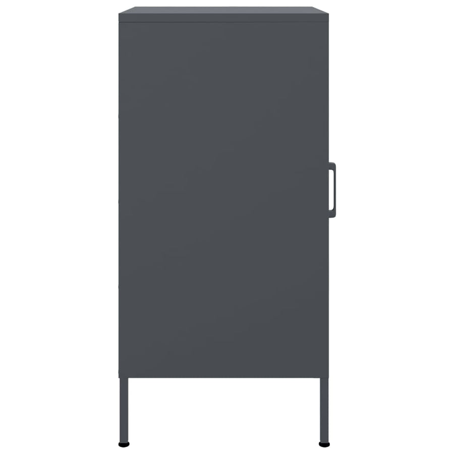 Dressoir 36x39x79 cm koudgewalst staal antracietkleurig
