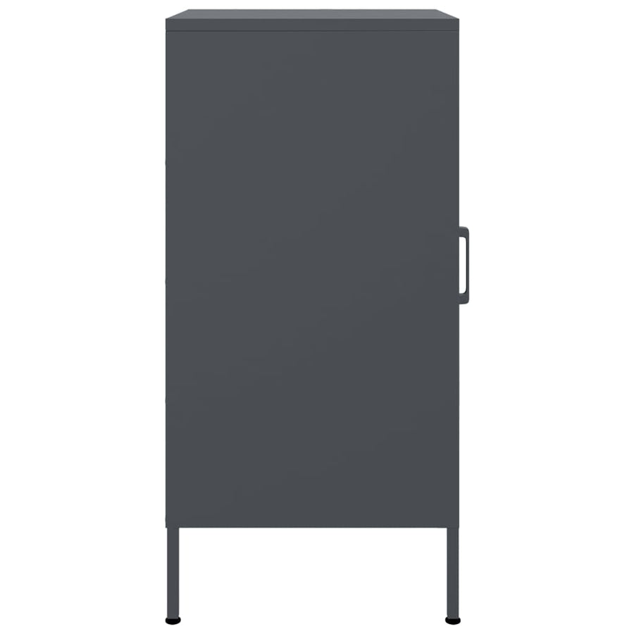 Dressoirs 2 st 36x39x79 cm koudgewalst staal antracietkleurig