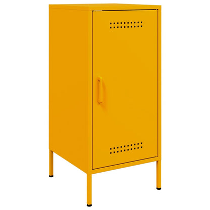 Dressoirs 2 st 36x39x79 cm koudgewalst staal mosterdgeel
