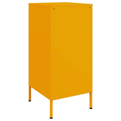 Dressoirs 2 st 36x39x79 cm koudgewalst staal mosterdgeel