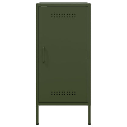 Dressoirs 2 st 36x39x79 cm koudgewalst staal olijfgroen