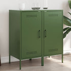 Sideboards 2 pcs 36x39x79 cm steel olive green