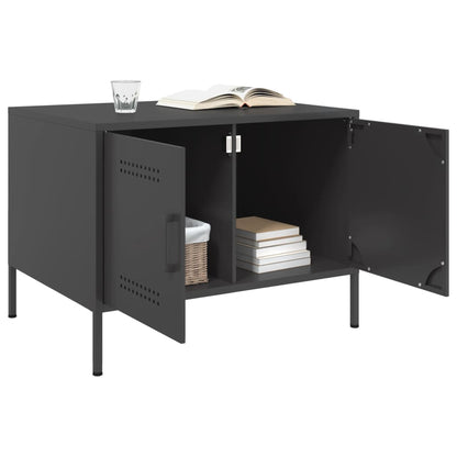 Salontafel 68x50x50,5 cm koudgewalst staal zwart
