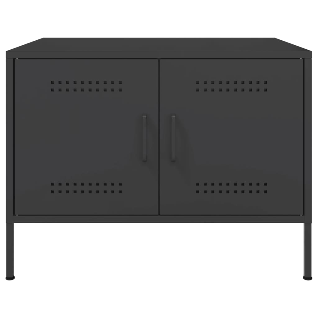 Salontafel 68x50x50,5 cm koudgewalst staal zwart