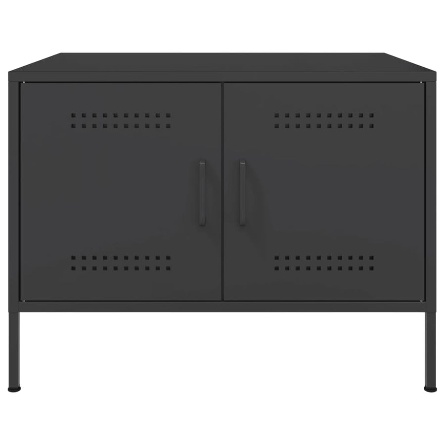 Salontafel 68x50x50,5 cm koudgewalst staal zwart