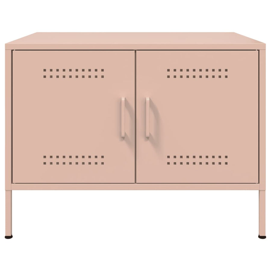 Salontafel 68x50x50,5 cm koudgewalst staal roze