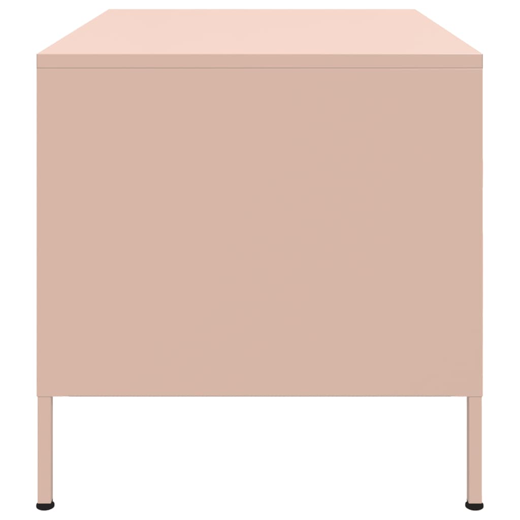 Salontafel 68x50x50,5 cm koudgewalst staal roze