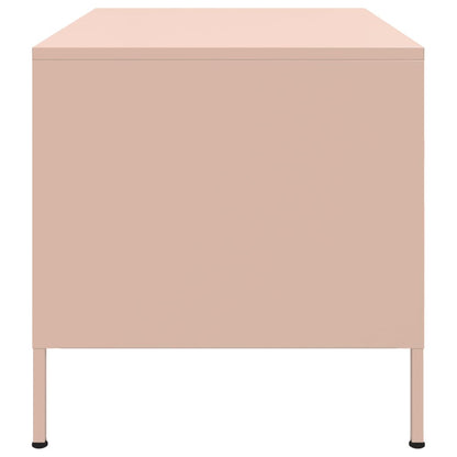 Salontafel 68x50x50,5 cm koudgewalst staal roze