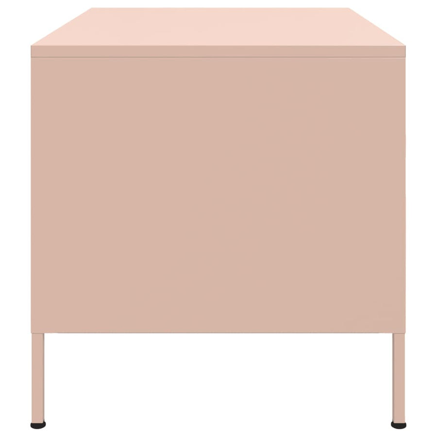 Salontafel 68x50x50,5 cm koudgewalst staal roze