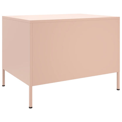 Salontafel 68x50x50,5 cm koudgewalst staal roze