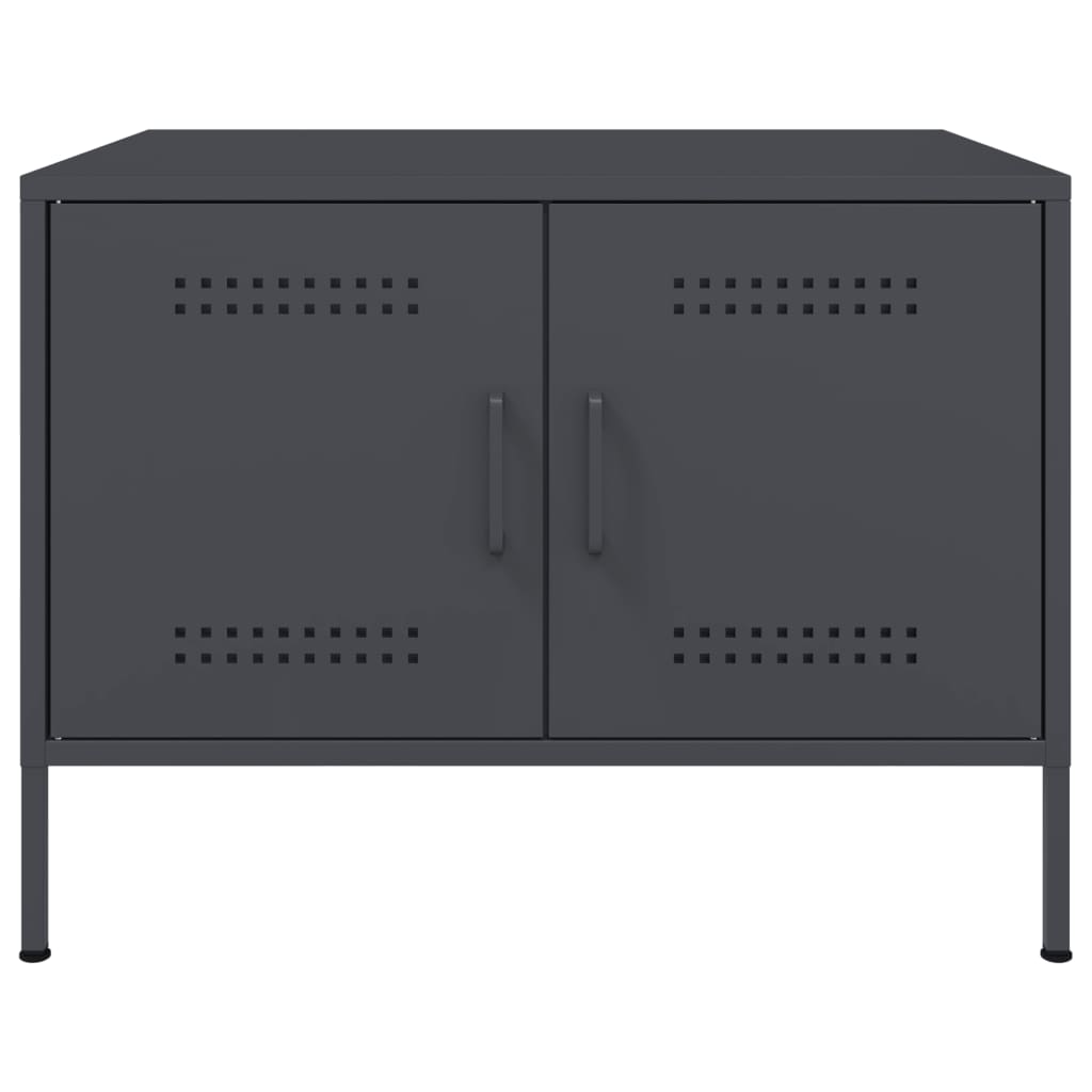 Salontafel 68x50x50,5 cm koudgewalst staal antracietkleurig