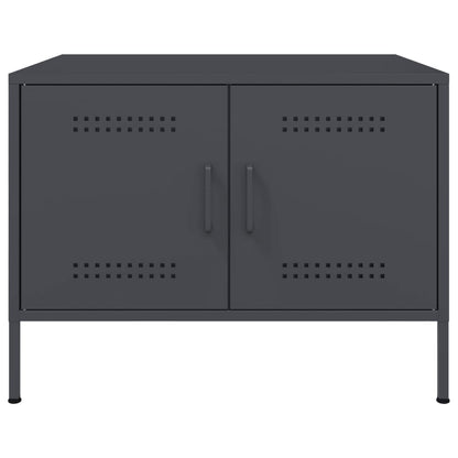 Salontafel 68x50x50,5 cm koudgewalst staal antracietkleurig