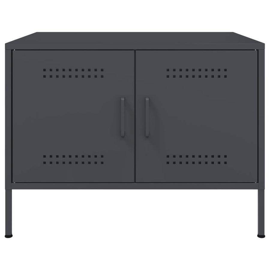Salontafel 68x50x50,5 cm koudgewalst staal antracietkleurig