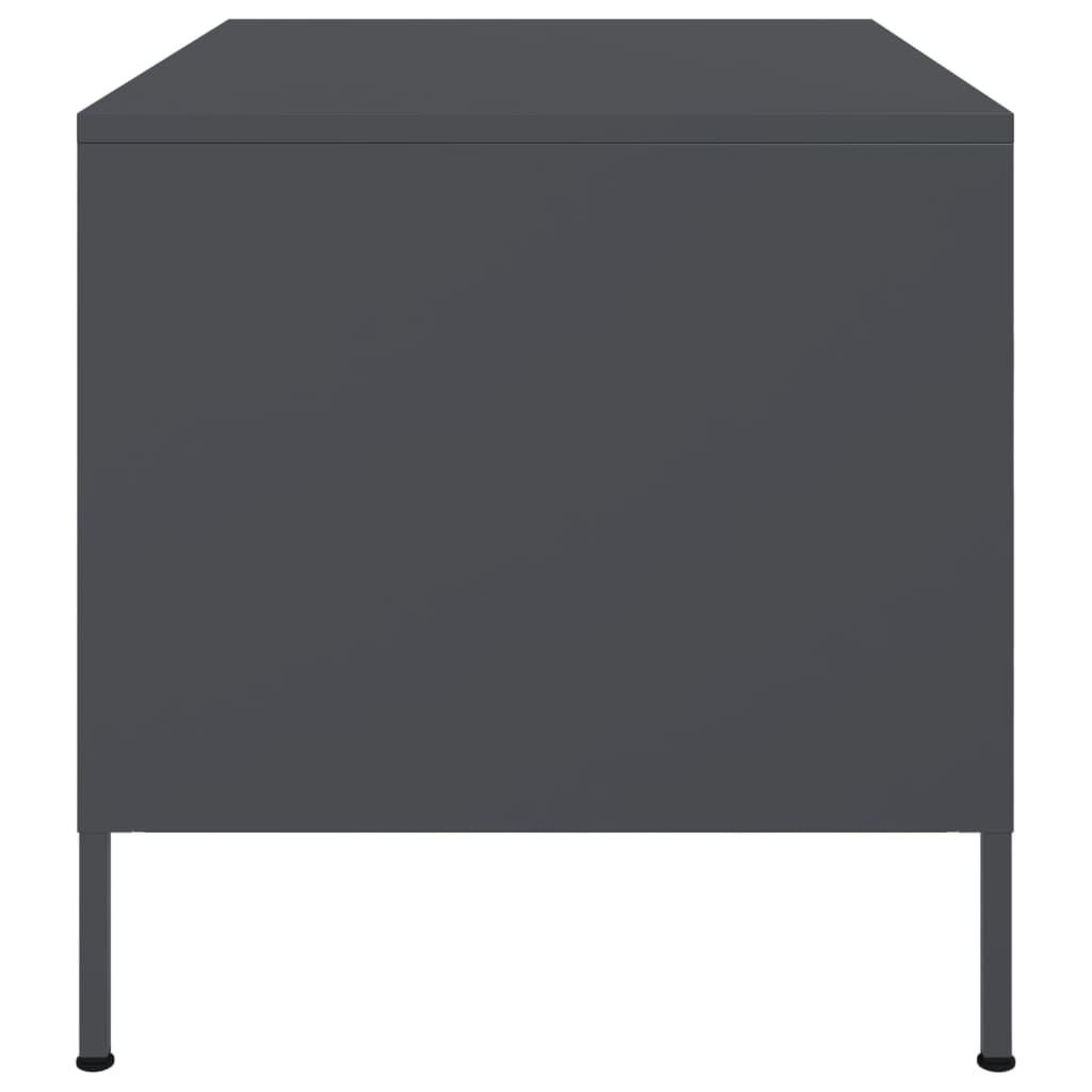 Salontafel 68x50x50,5 cm koudgewalst staal antracietkleurig