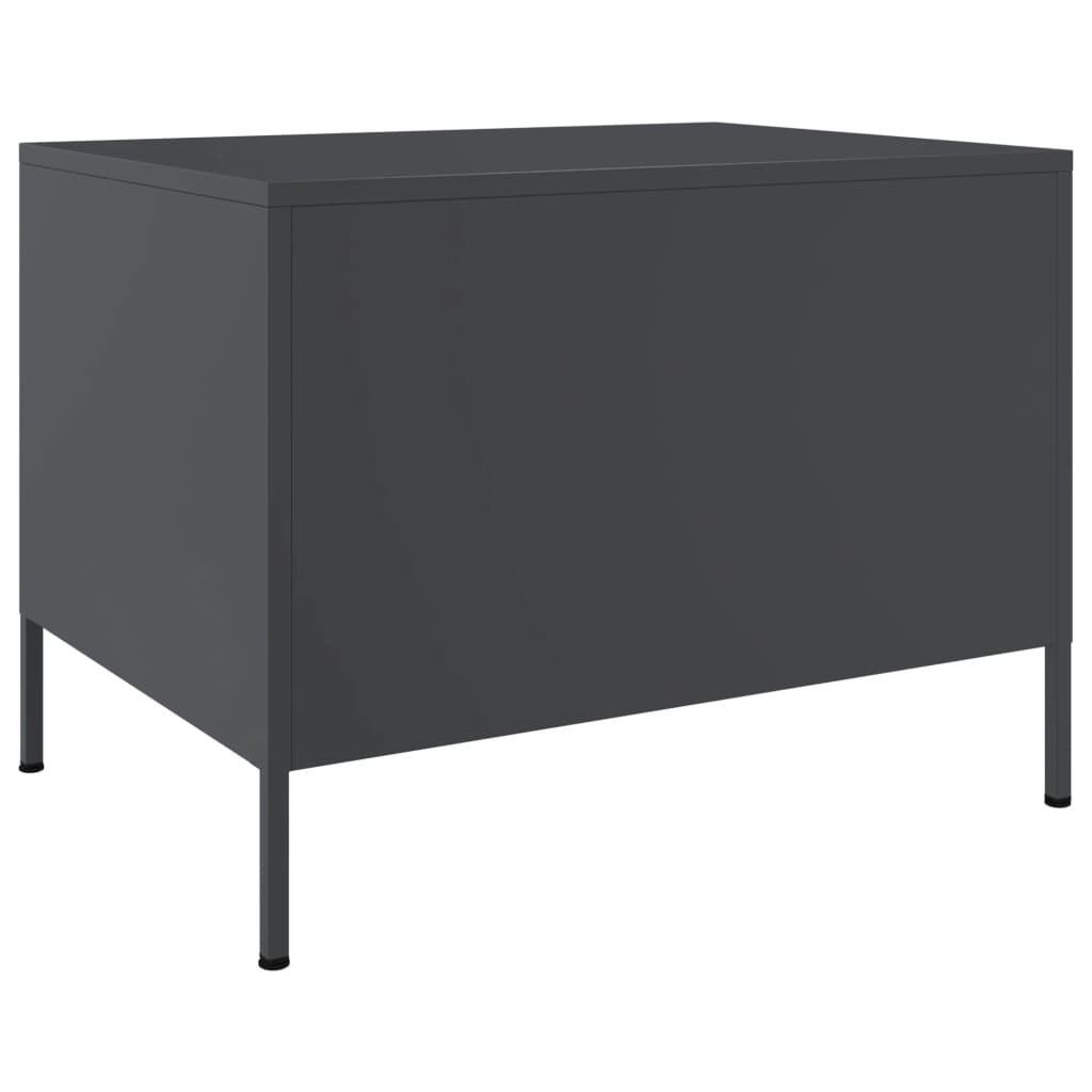 Salontafel 68x50x50,5 cm koudgewalst staal antracietkleurig