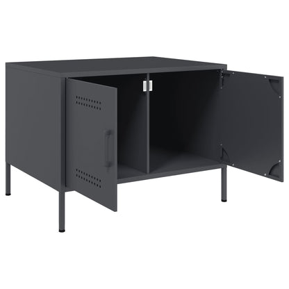 Salontafel 68x50x50,5 cm koudgewalst staal antracietkleurig