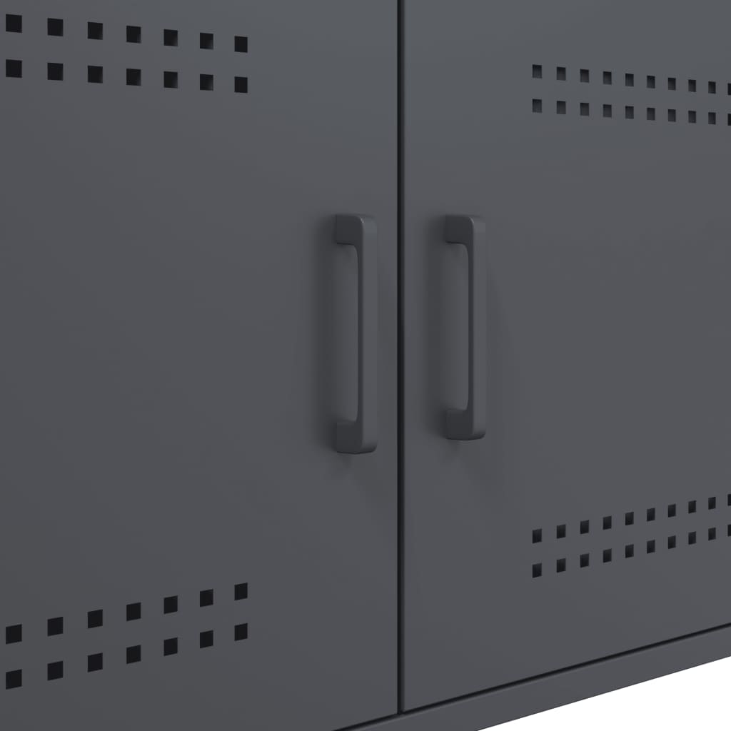 Salontafel 68x50x50,5 cm koudgewalst staal antracietkleurig