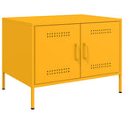 Coffee table 68x50x50.5 cm steel mustard yellow