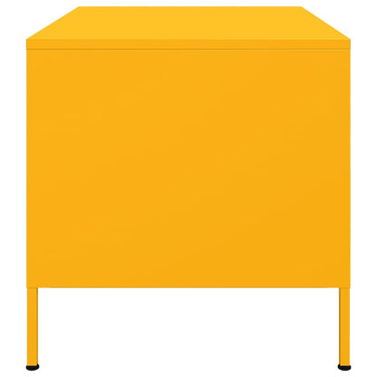 Salontafel 68x50x50,5 cm koudgewalst staal mosterdgeel